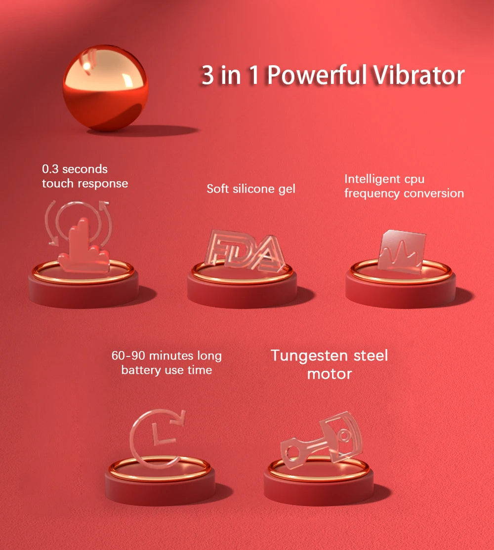 Vibrador Ultra Red Passion
