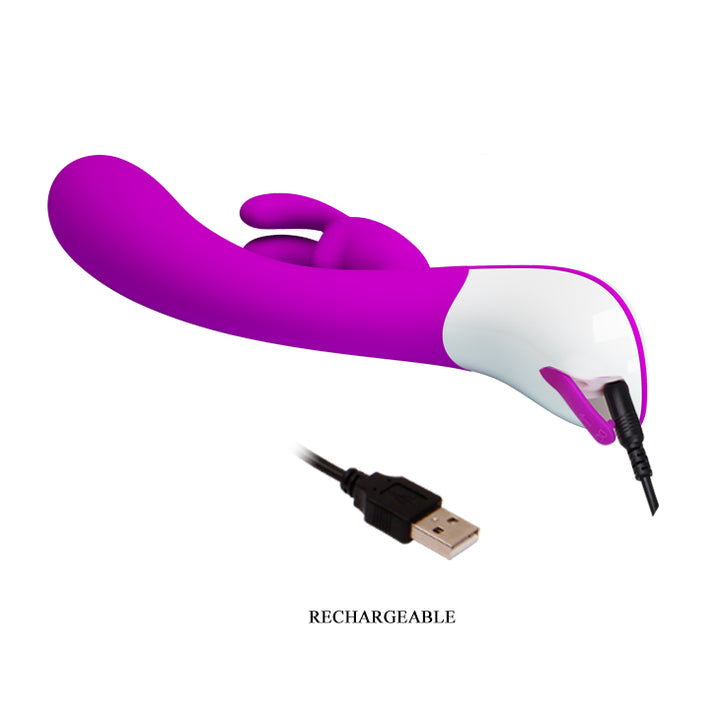 VIBRADOR DOBLE ESTIMULACIÓN PRETTY LOVE HARLAN BI-014232-1-Juguetes-Sexo Sentido-SexoSentido
