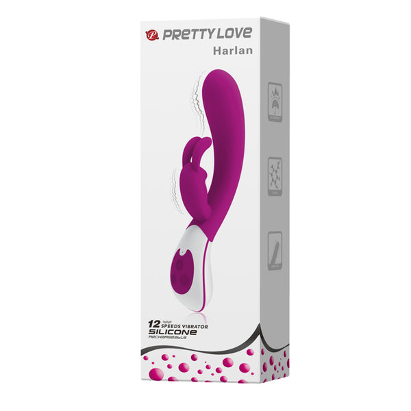 VIBRADOR DOBLE ESTIMULACIÓN PRETTY LOVE HARLAN BI-014232-1-Juguetes-Sexo Sentido-SexoSentido
