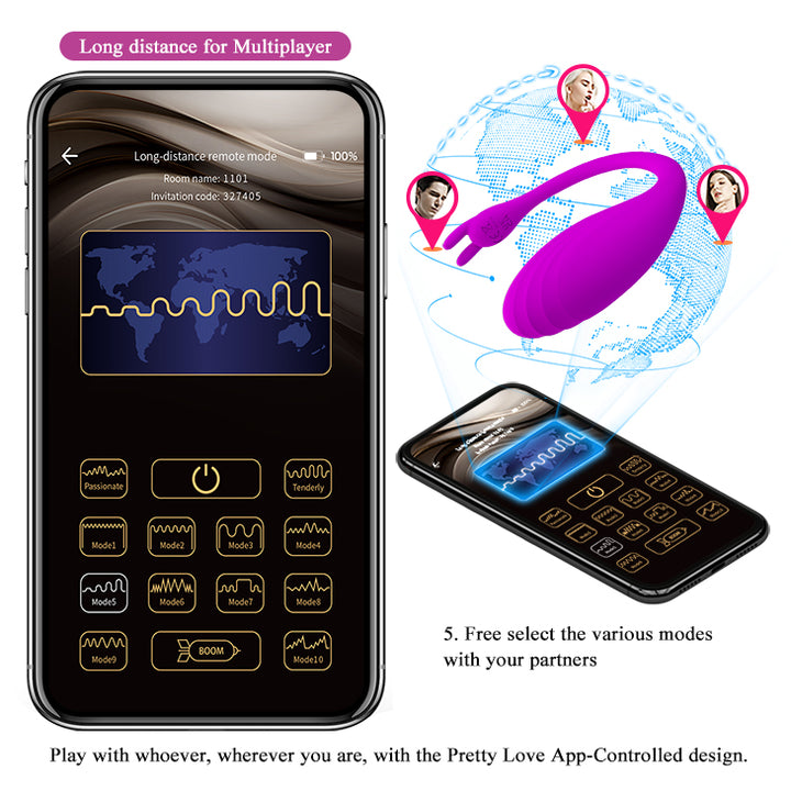 Vibrador Interactivo Mobile Catalina PrettyLove-Juguetes-Sexo Sentido-SexoSentido