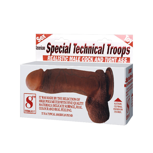 DILDO SPECIAL TECHNICAL TROOPS 8 BW-008017N-Dildo realista-Sexo Sentido-SexoSentido