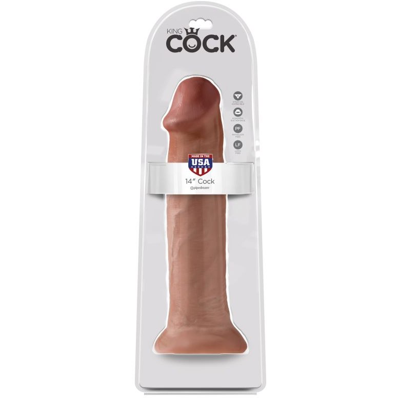 Masturbador Realista King Cock 14" Piel PipeDream-Dildo realista-Sexo Sentido-SexoSentido