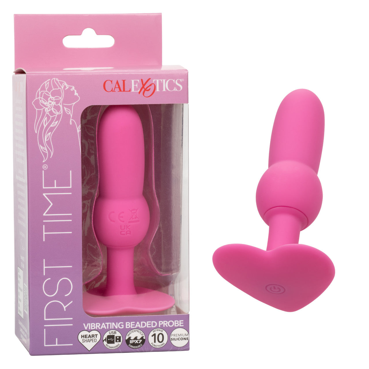 Plug Anal Vibrador First Time Con Forma De Corazón – Calexotics