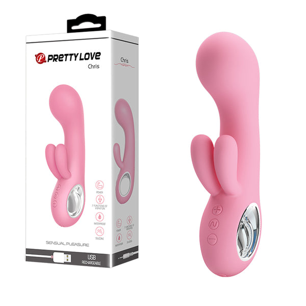 VIBRADOR PRETTY LOVE CHRIS ROSA CLARO BI-014507-1