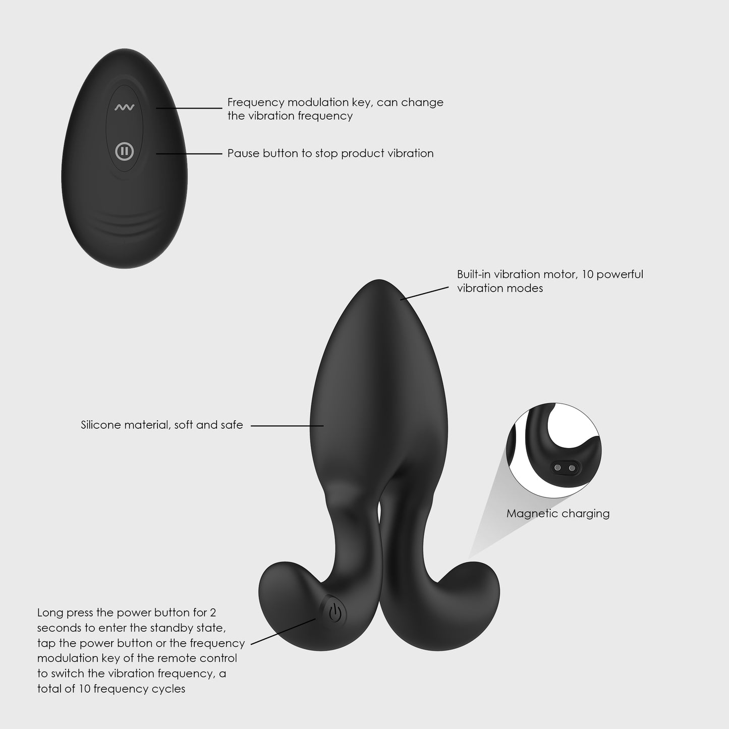 Vibrador Anal Winyi Davis Vibrating Remote