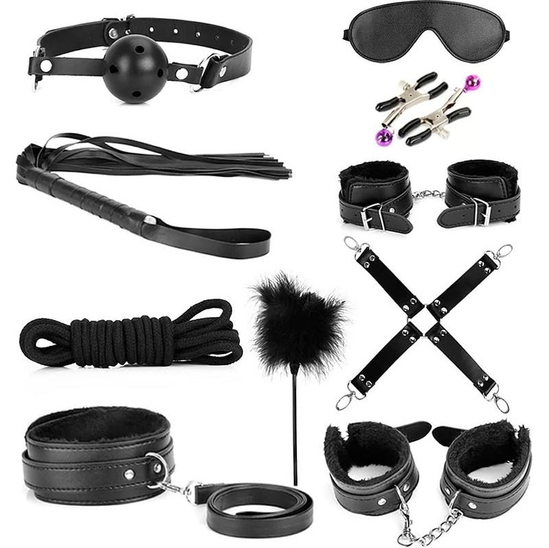 Kit Sado - Bondage 10 Pcs Negro Ev-Sm589