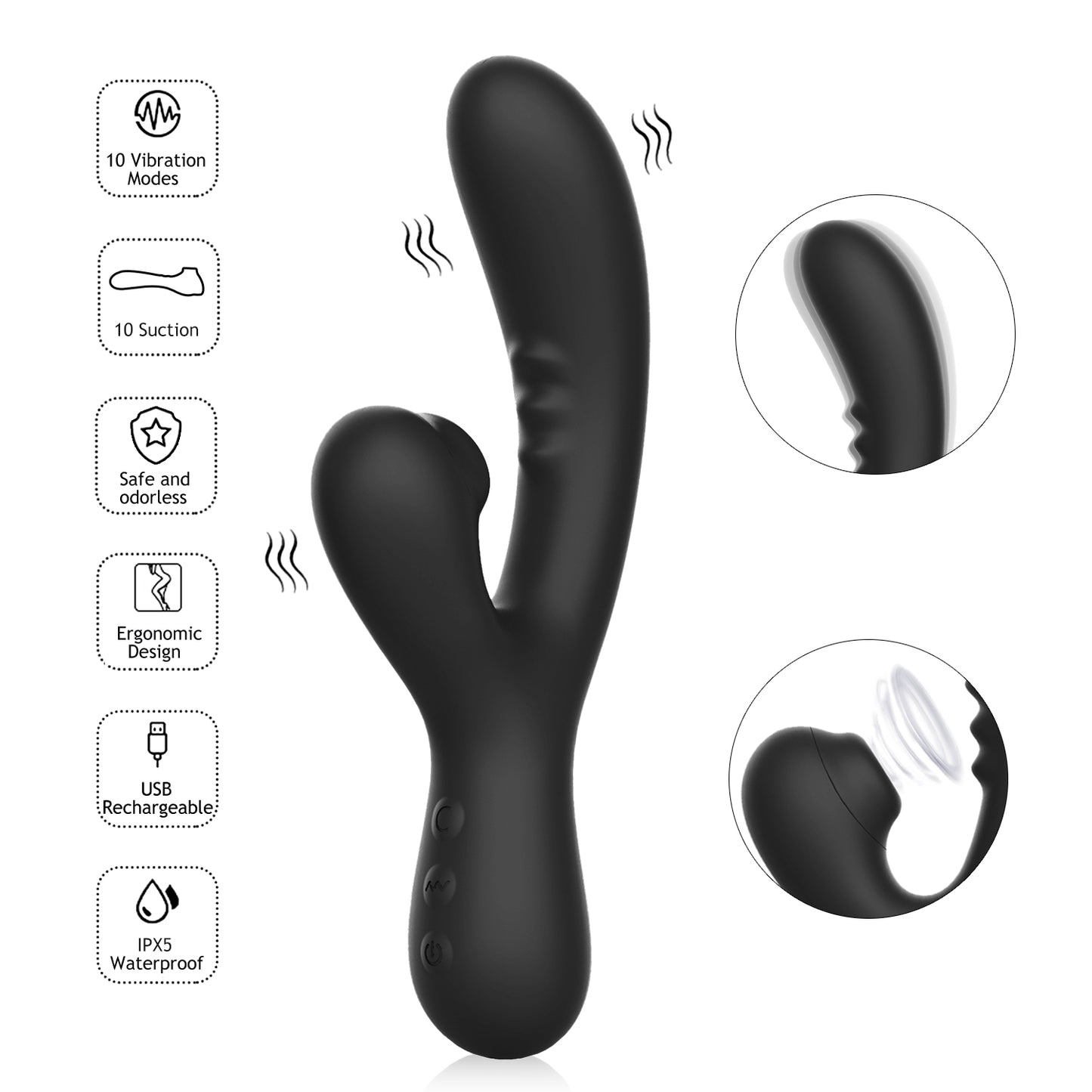 Vibrador Con Estimulador De Clítoris Winyi Joanna