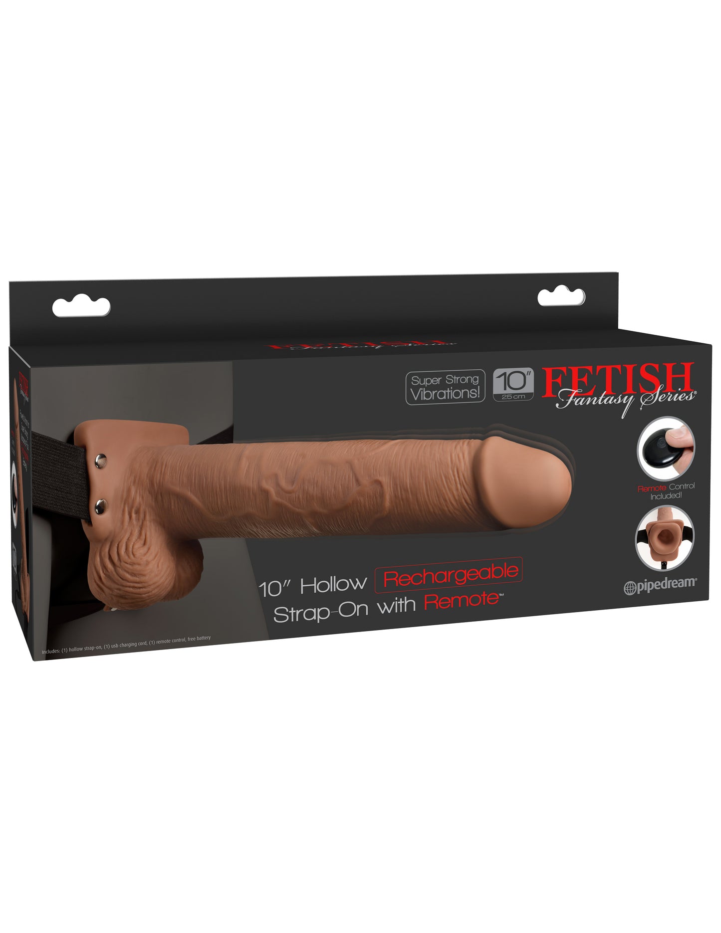 Fetish Fantasy Series 10" Hollow Strap-On With Remote Pd339622