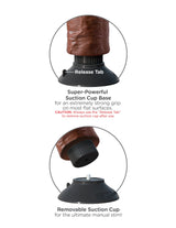 King Cock 10" Vibrating Cock With Balls - Brown Pd541029
