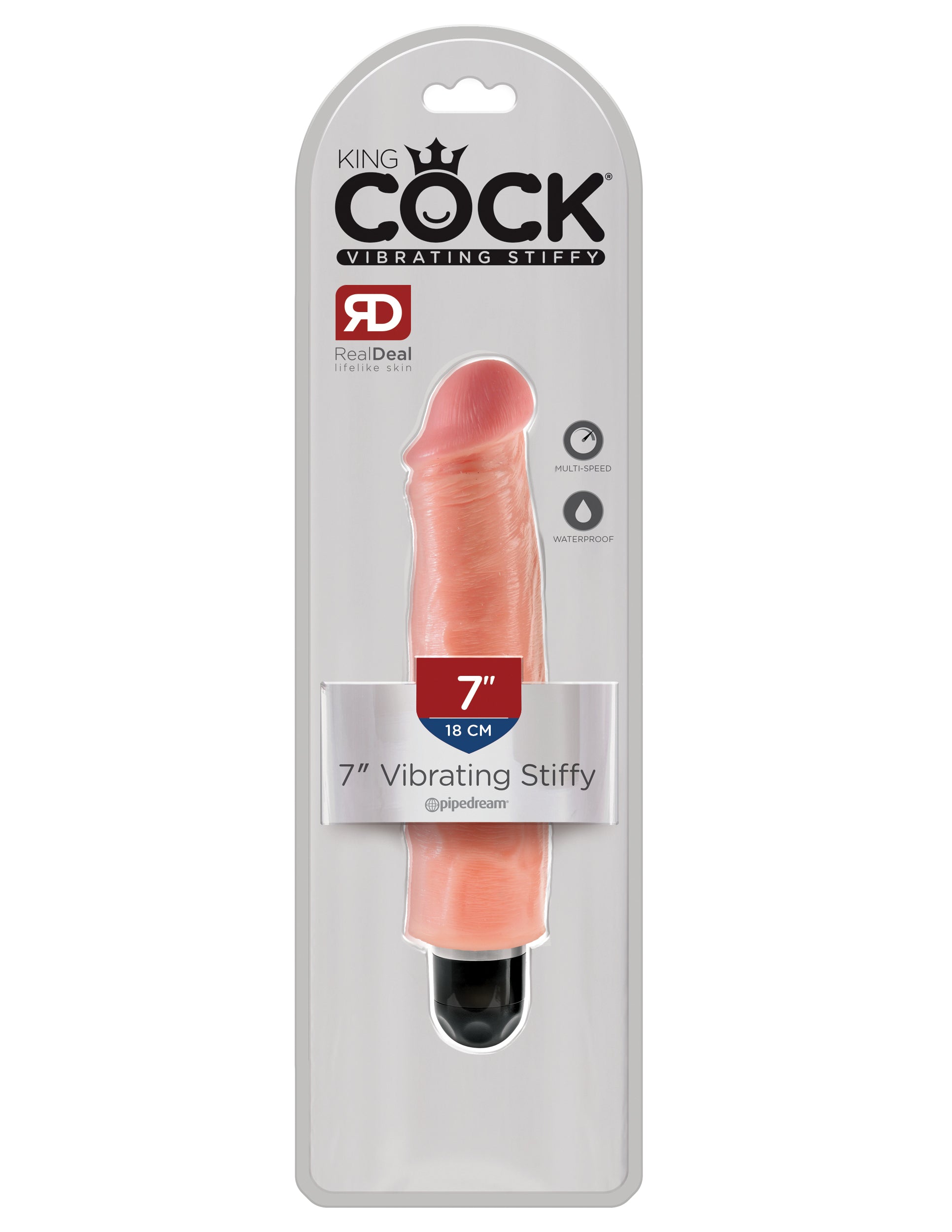 King Cock 7" Vibrating Stiffy - Light Pd552221