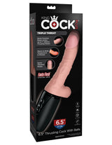 King Cock Plus 6.5" Thrusting Cock With Balls - Light Pd572821