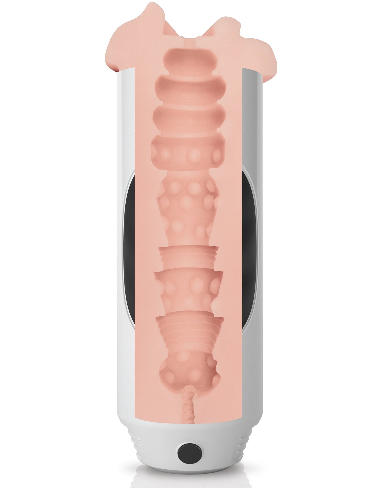 Pdx Extreme Mega Grip Vibrating Stroker Pussy - White Rd292
