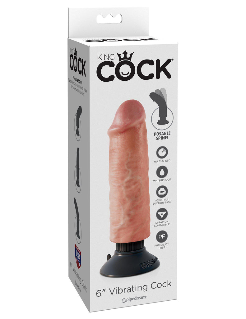Vibrador KingCock 6" Realista-Juguetes-Sexo Sentido-SexoSentido