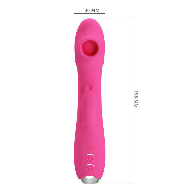Regina Vibrador + Succionador + Estimulador de Clitoris Pink-Juguetes-Sexo Sentido-SexoSentido