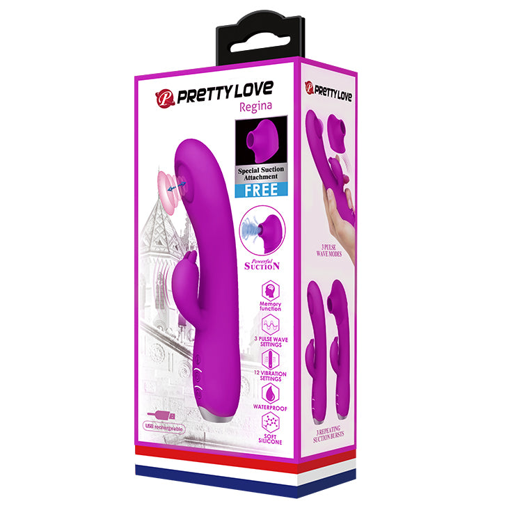 Regina Vibrador + Succionador + Estimulador de Clitoris Purple-Juguetes-Sexo Sentido-SexoSentido