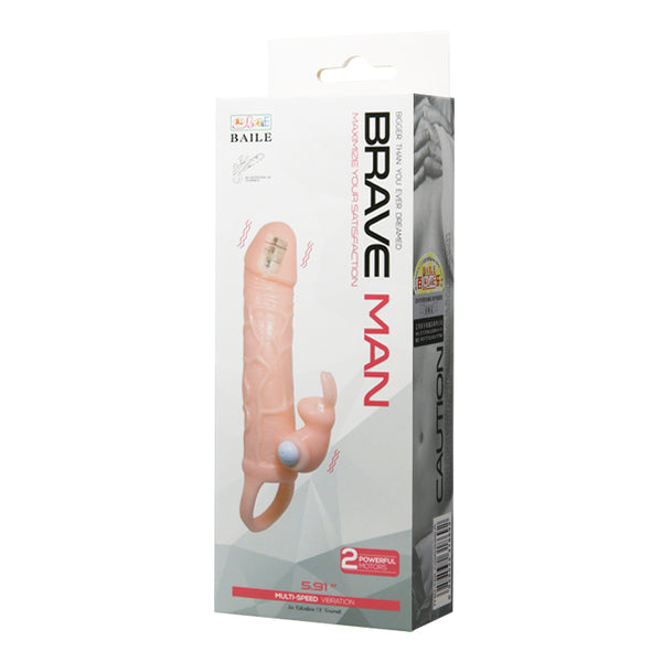 Funda Extensora con Vibración Brave Man-Juguetes-Sexo Sentido-SexoSentido