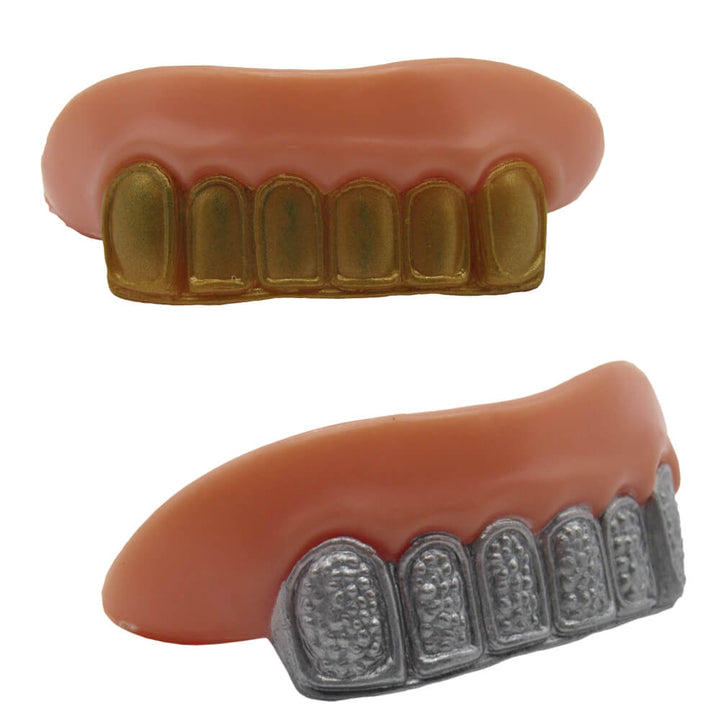 Dientes plateados y dorados para disfraz-Disfraces-Sexo Sentido-SexoSentido