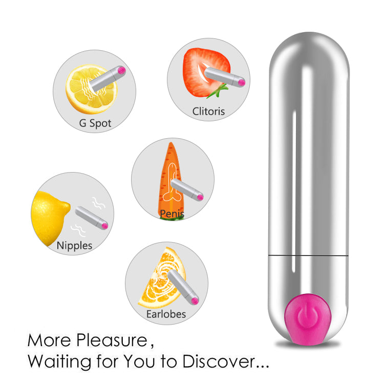 Bala Vibradora Chrome Pink 10 Funciones Recargable-Juguetes-Sexo Sentido-SexoSentido