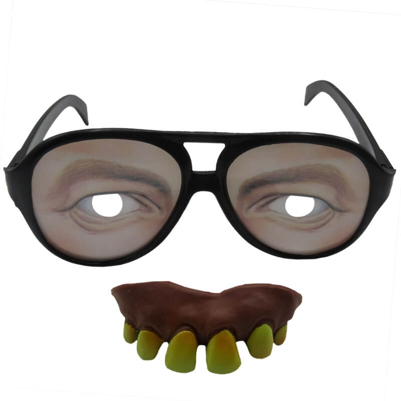 Kit para disfraz Gafas y dientes Feo-Disfraces-Sexo Sentido-SexoSentido