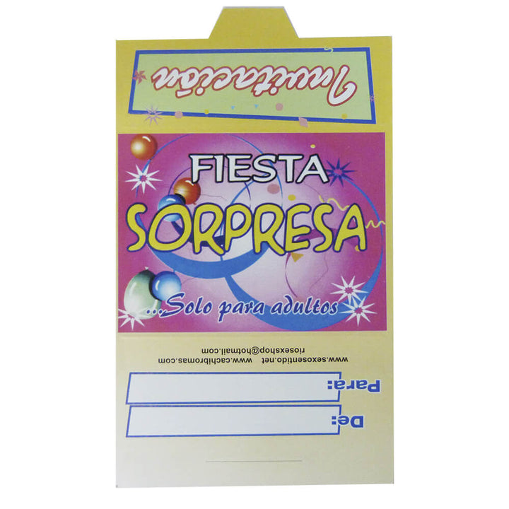 Tarjeta de invitacion para fietas-Juegos-Sexo Sentido-SexoSentido