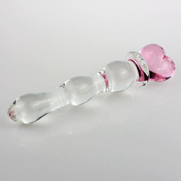 Dildo Vidrio Corazón-Juguetes-Sexo Sentido-SexoSentido