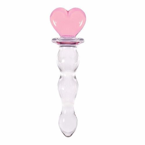 Dildo Vidrio Corazón-Juguetes-Sexo Sentido-SexoSentido