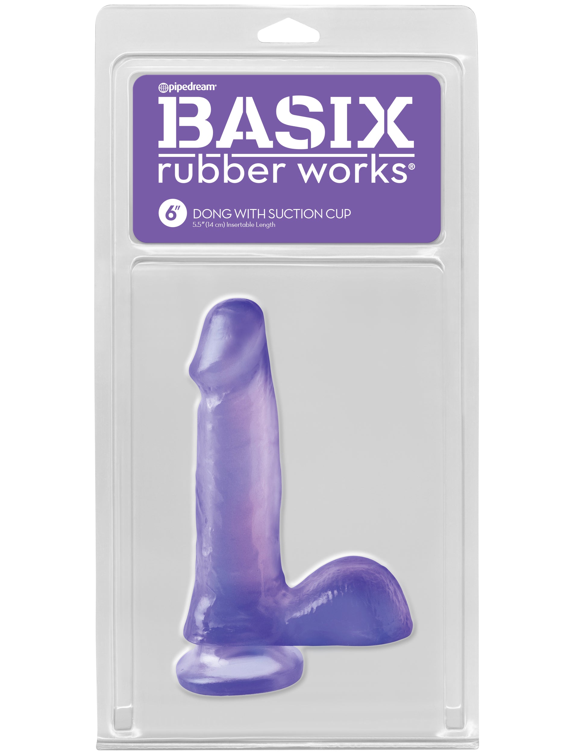 Basix Purple 6'' (16.5 cm)-Juguetes-Sexo Sentido-SexoSentido