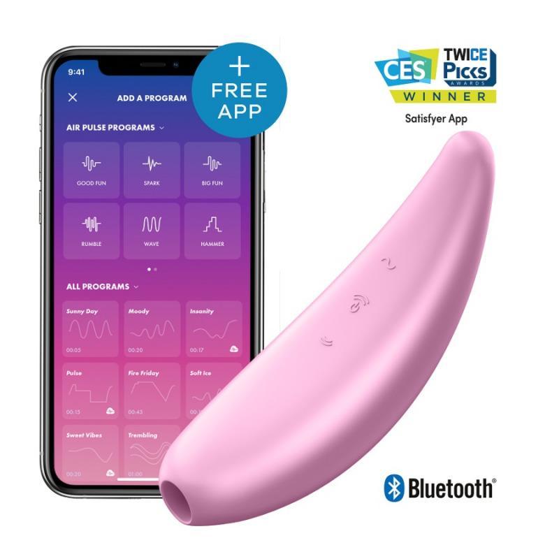 Estimulador de Clítoris Satisfyer Curvy 3+-Juguetes-Sexo Sentido-SexoSentido